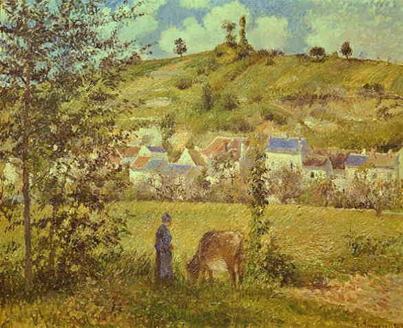 Camille Pissarro Landscape at Chaponval